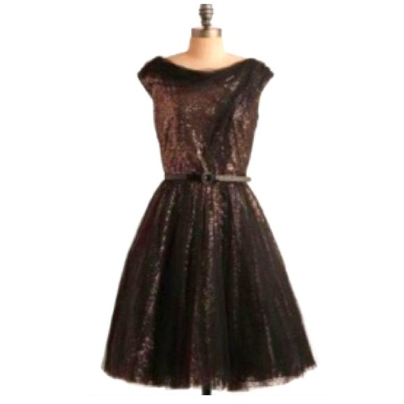 Anthropologie Dresses & Skirts - BYRON LARS sequined swing dress, sz 8, stunning